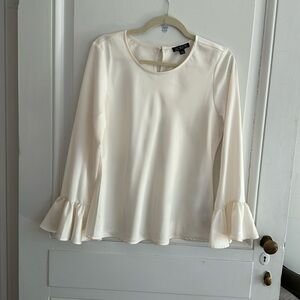 Elegant JCrew  cream blouse size medium.
